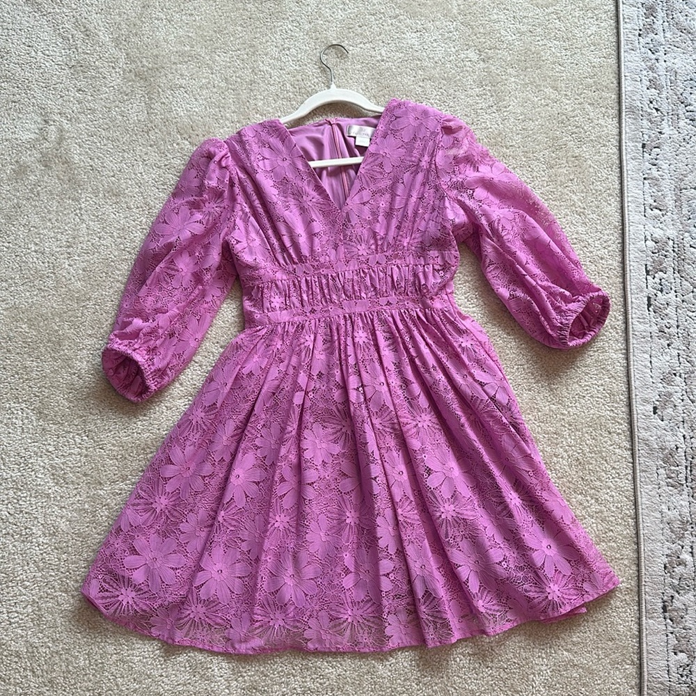 RACHEL PARCELL Orchid dress. Summer dress Pink lace. Size 2. Tags never worn